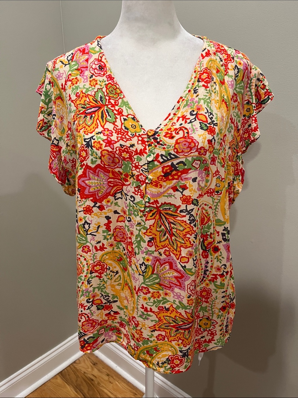Cynthia Rowley Floral Blouse